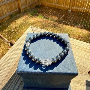 Hematite Hamsa Protection Balance Grounding Yoga Bracelet